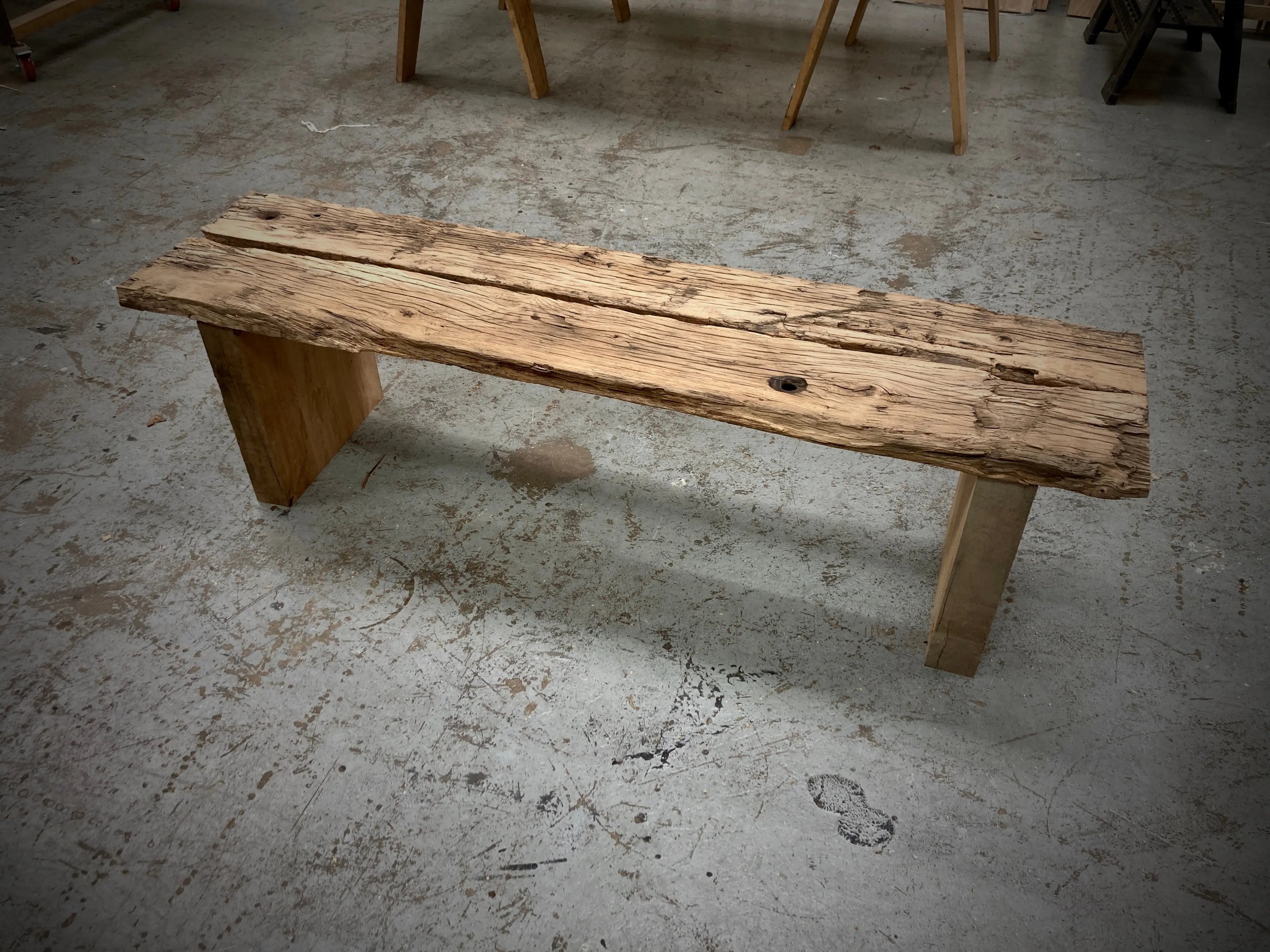 reclaimed oak table workshop