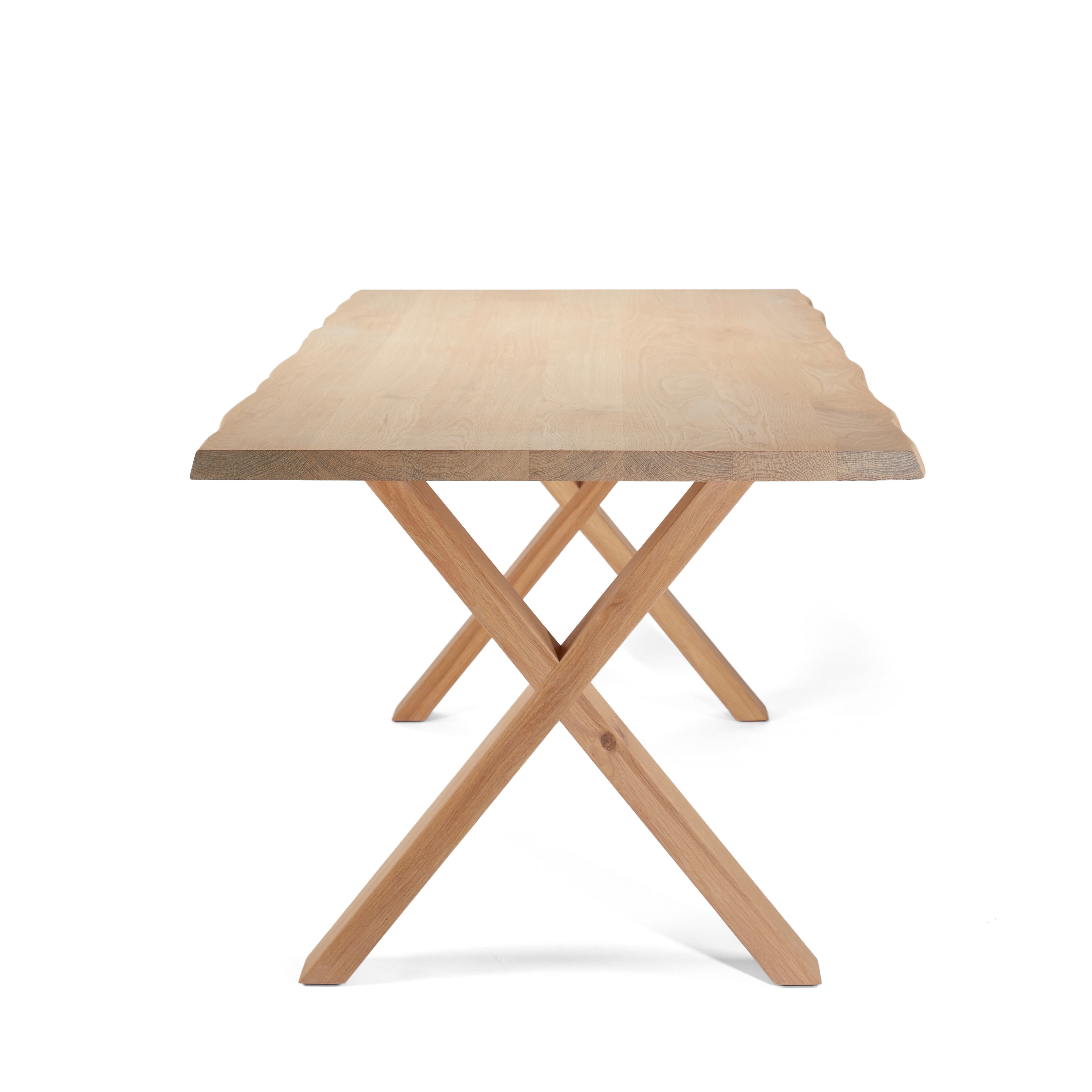 Natural Oak Cross Leg Dining Table