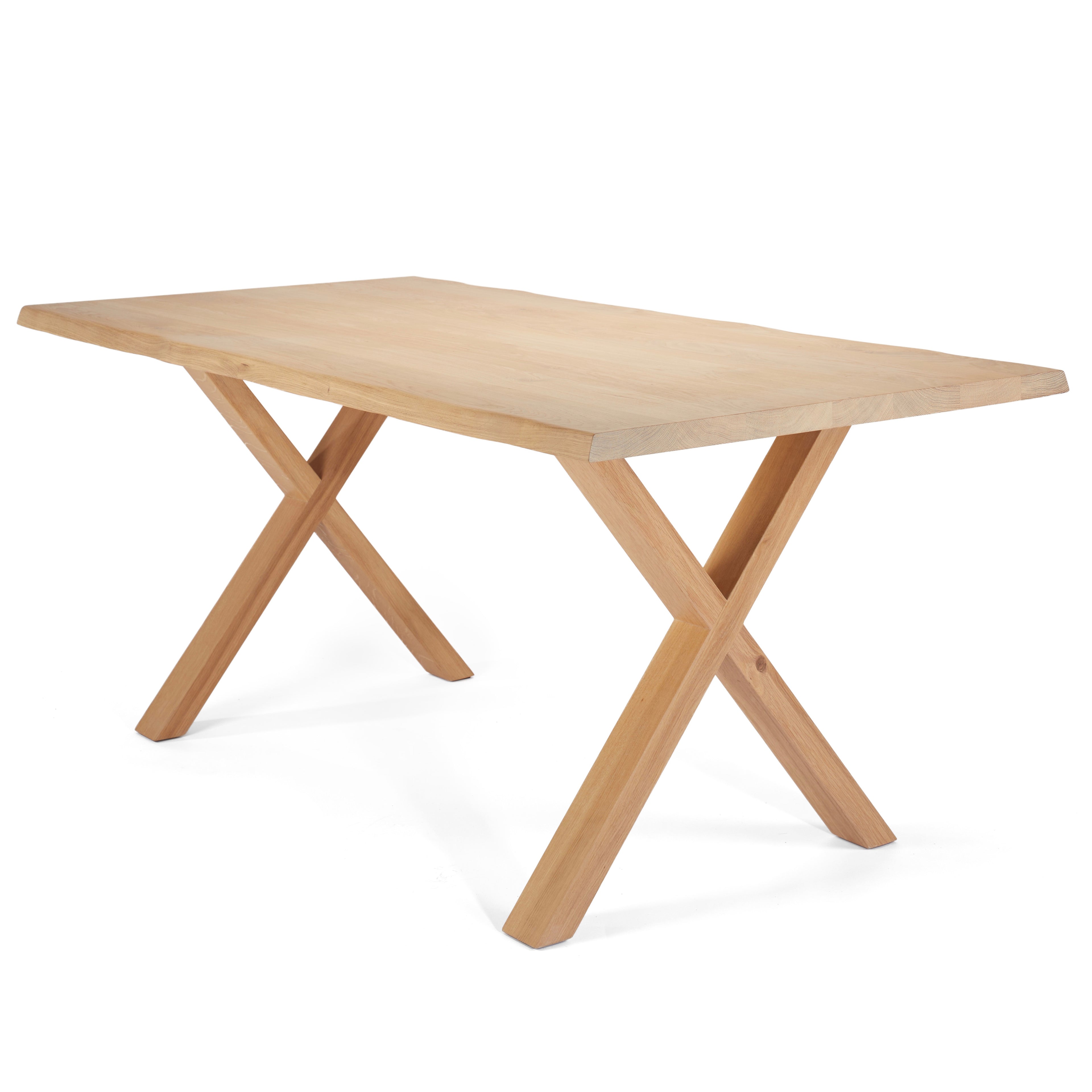 Natural Oak Cross Leg Dining Table