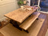 50mm live edge slab table with ginger cat - oak guys