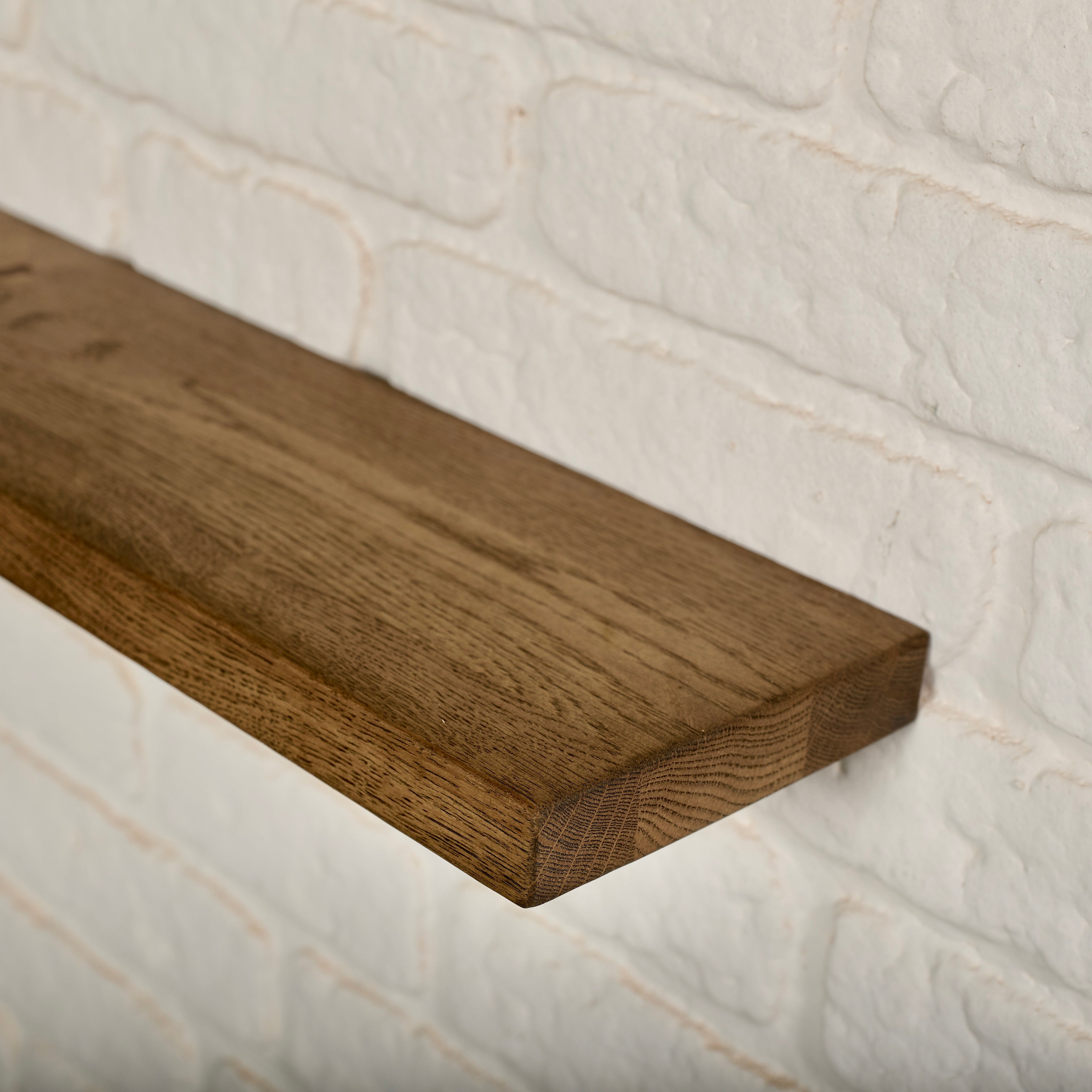 Oak Floating Shelf close up