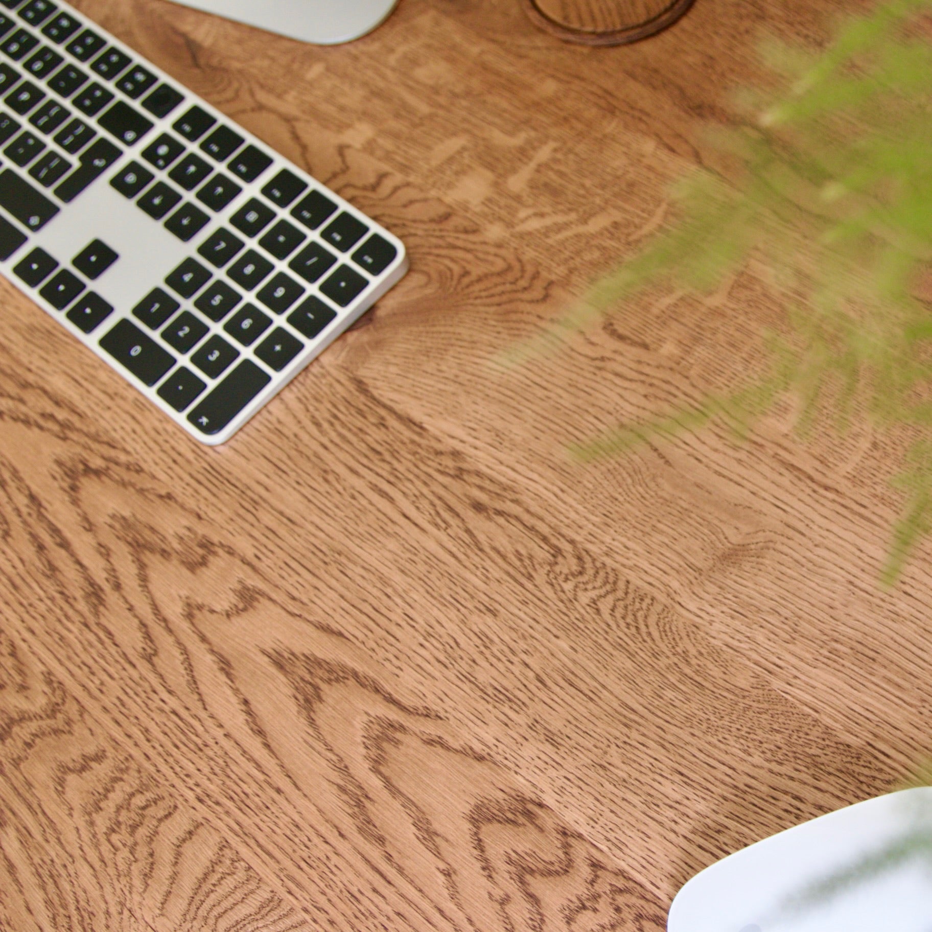 Oak Rustic Desk closeup