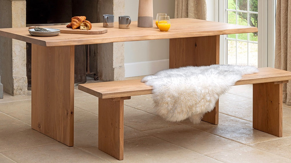 Natural Oak Square Leg Dining Table