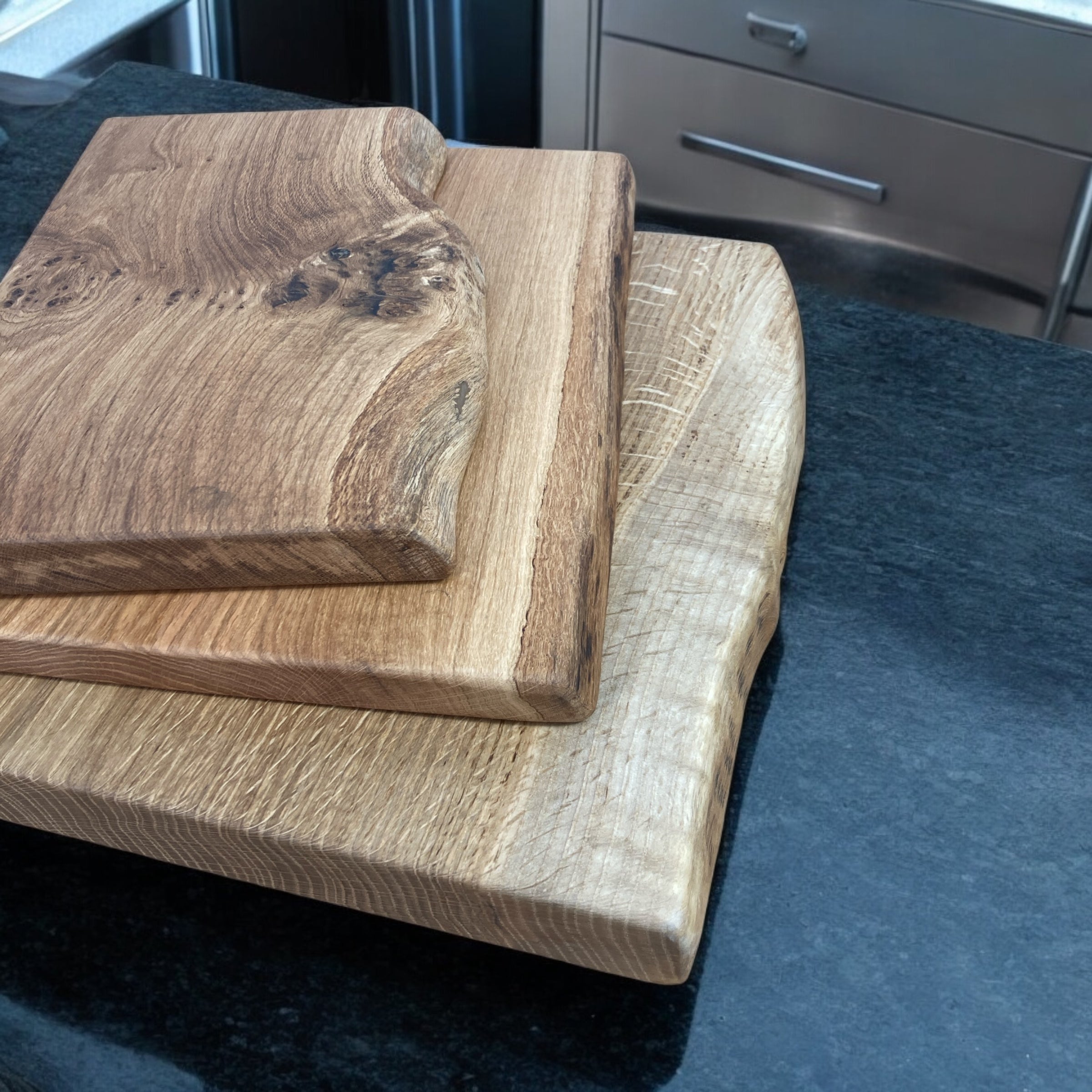 solid oak chopping boards