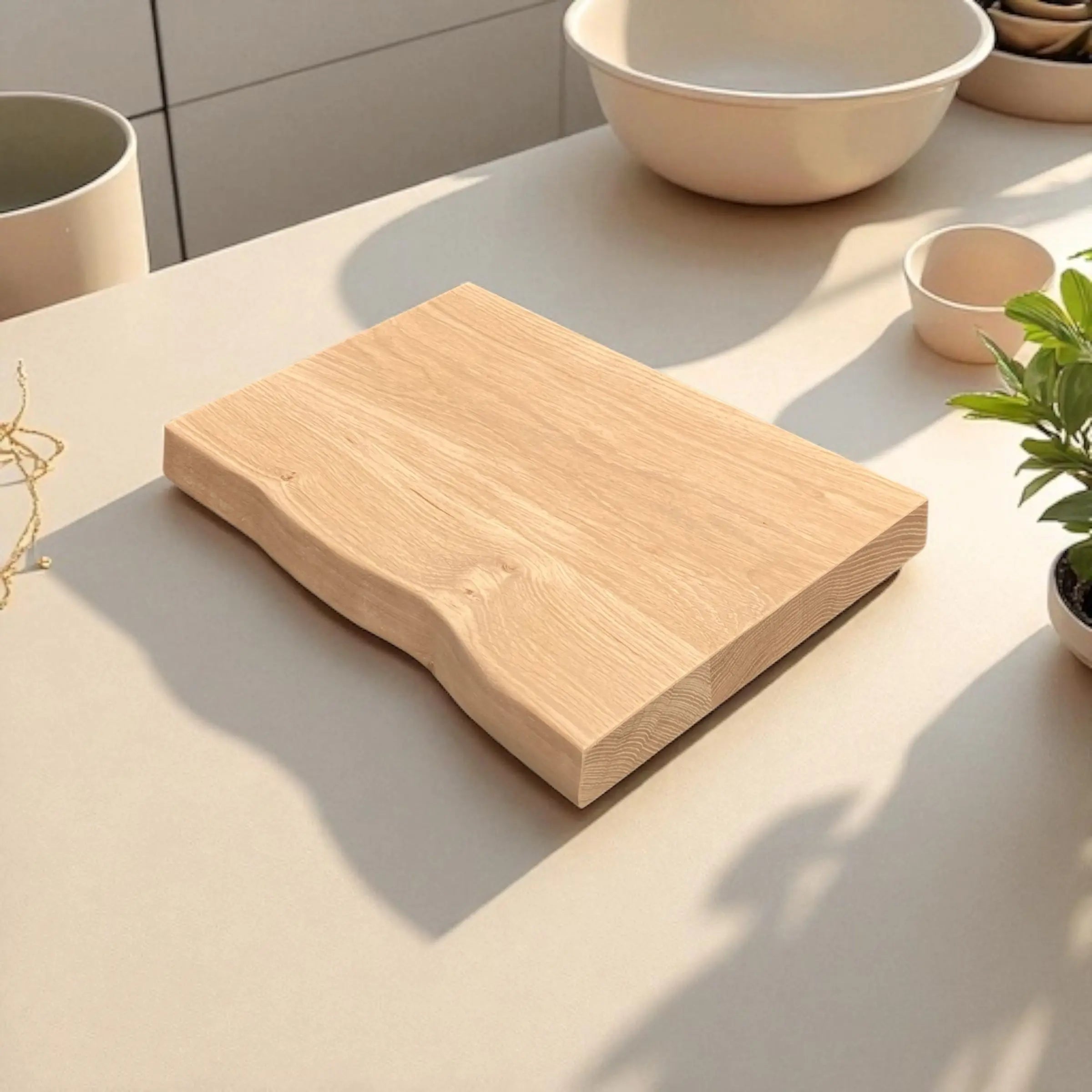 oak chopping board kitchen