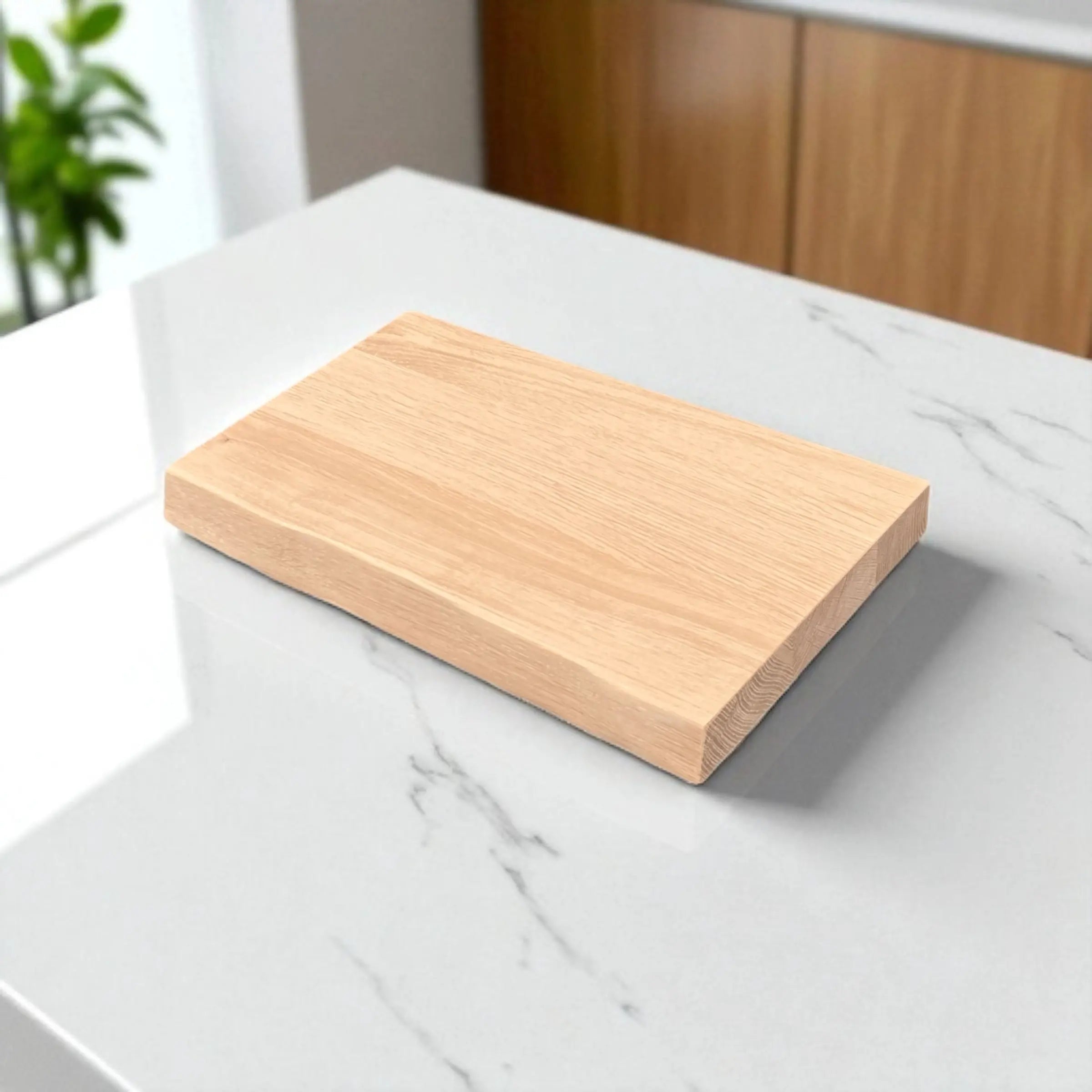 oak chopping board marble top