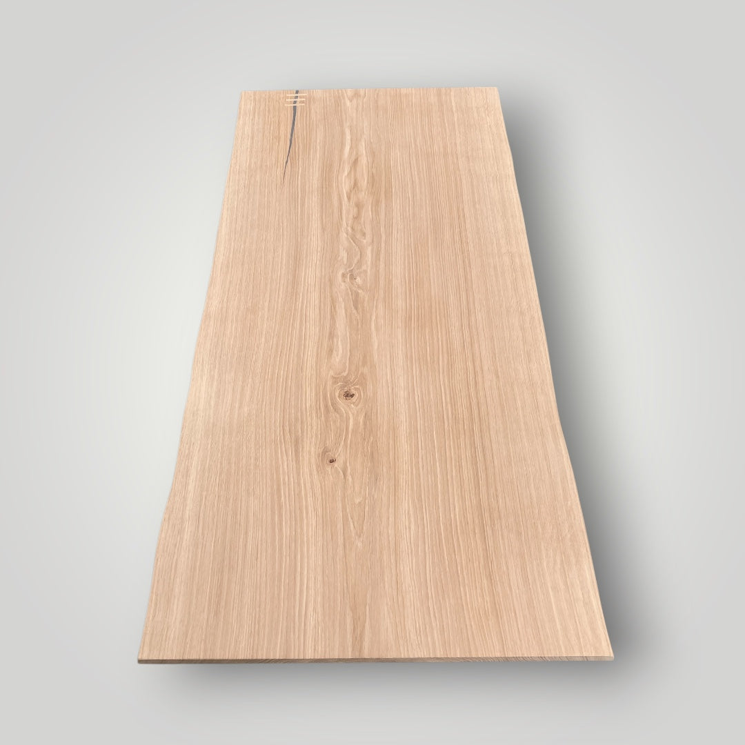 Rectangular wooden board on a gray background