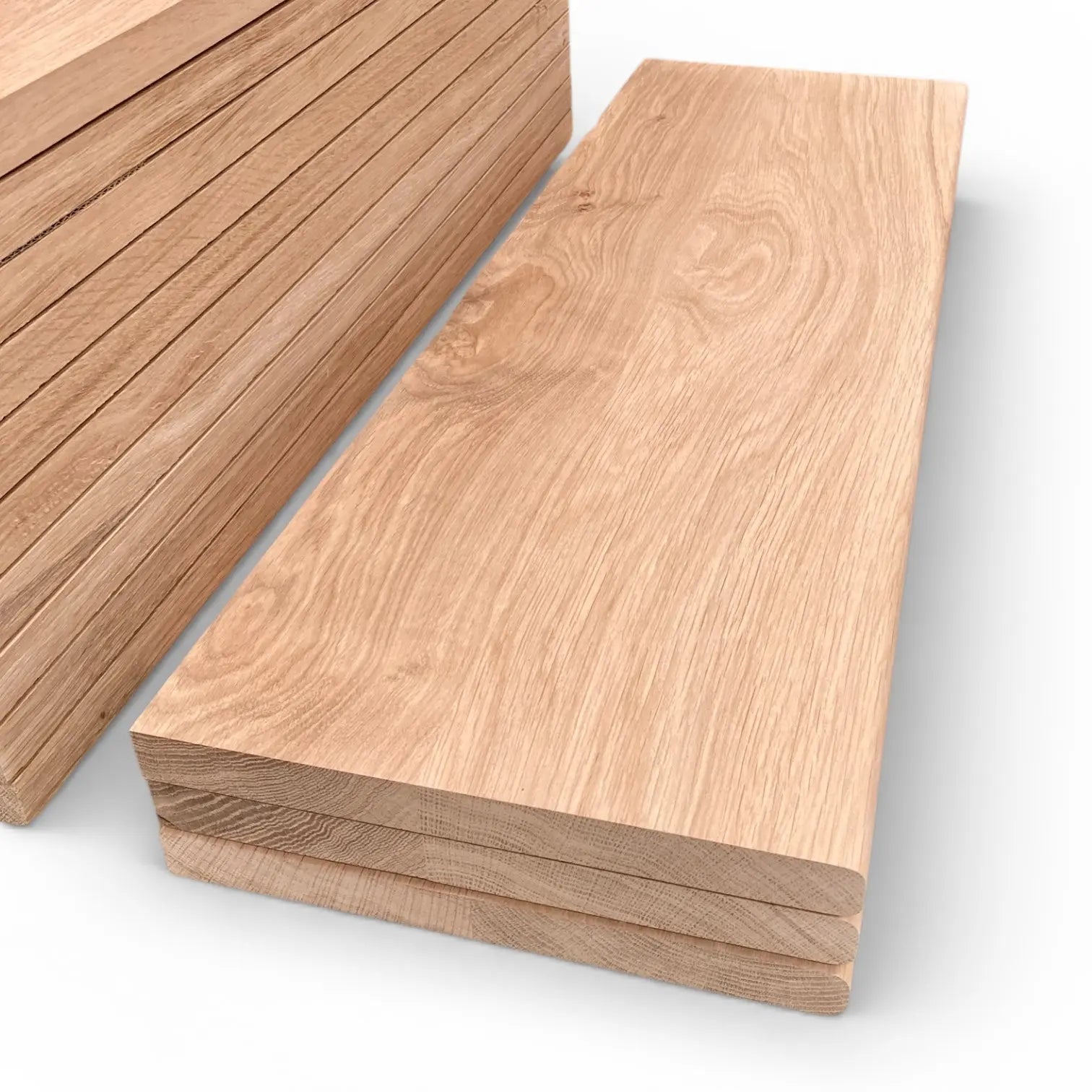 solid oak stair treads 25mm close up