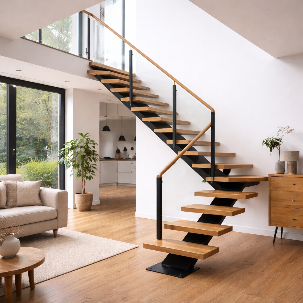 Floating Oak Stair Treads – Made to Measure