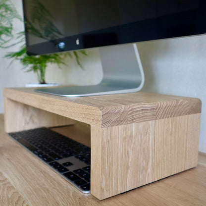 Solid Oak Monitor Stand