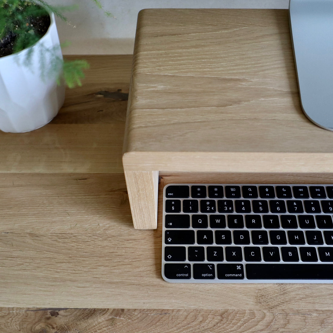 Solid Oak Monitor Stand