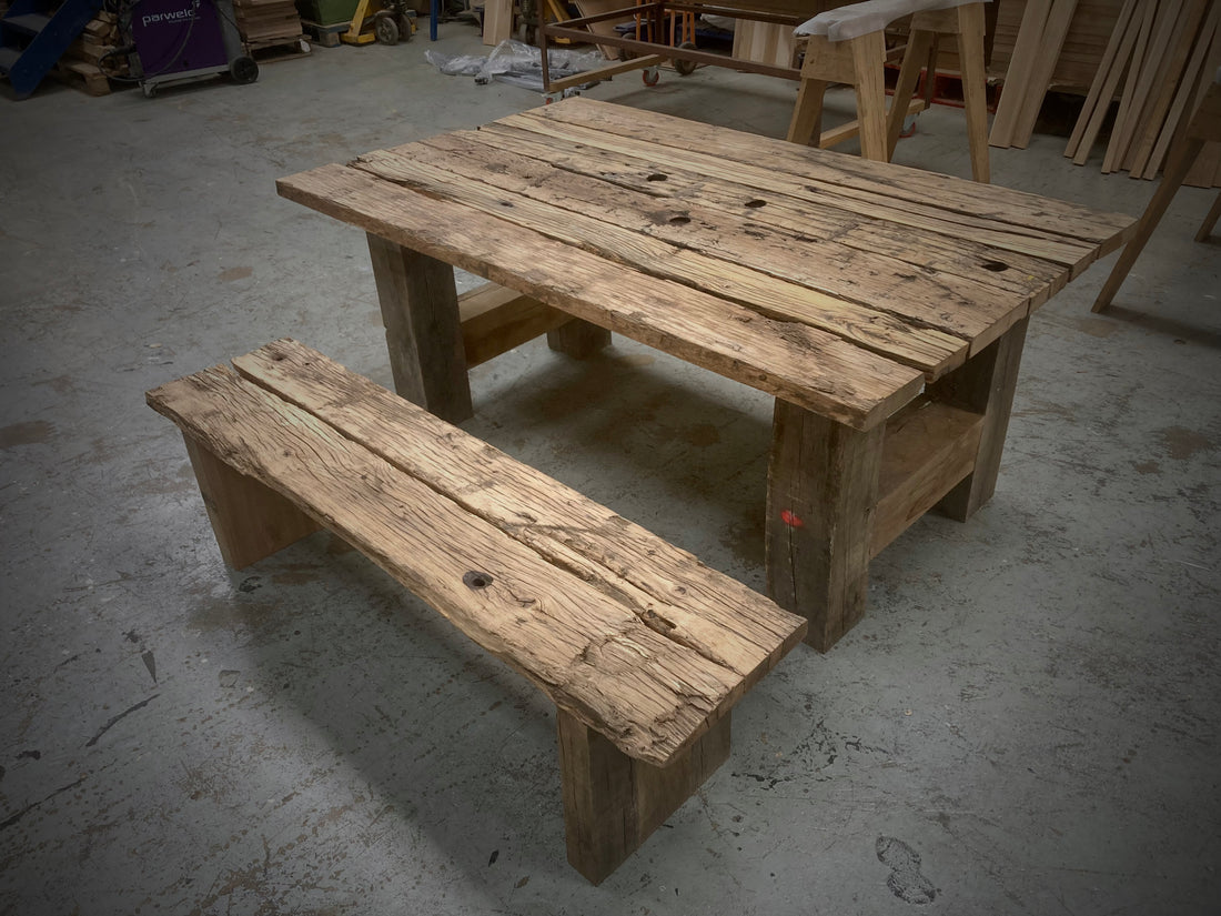 reclaimed oak table