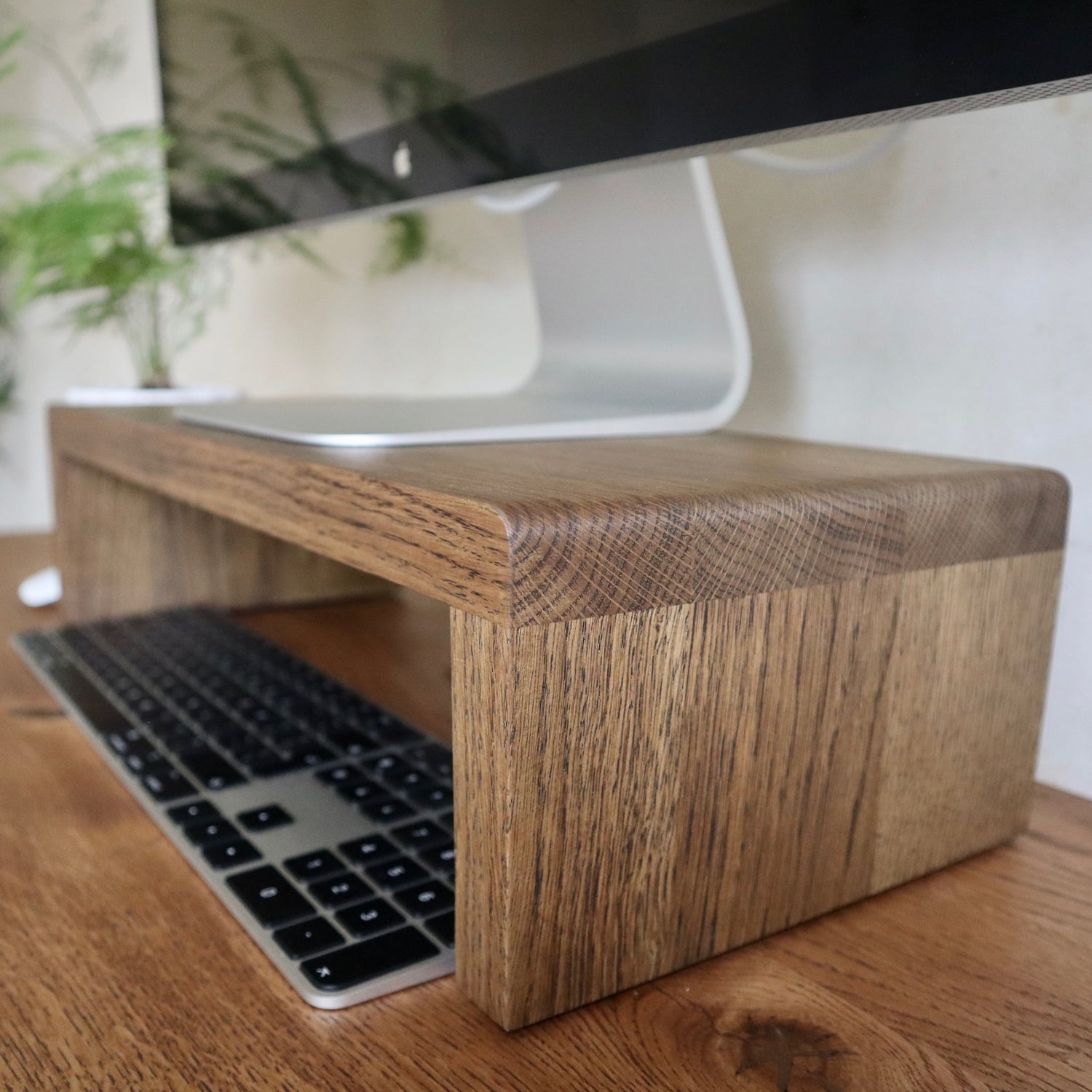 Solid Oak Monitor Stand