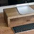 oak monitor stand rustic