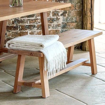 Oak Trestle Bench