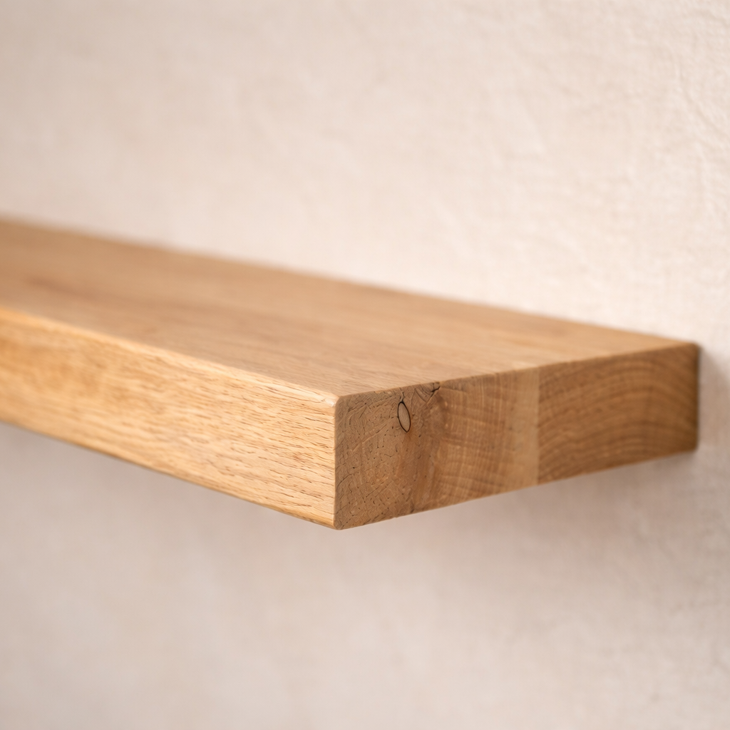 solid oak floating shelf 30mm