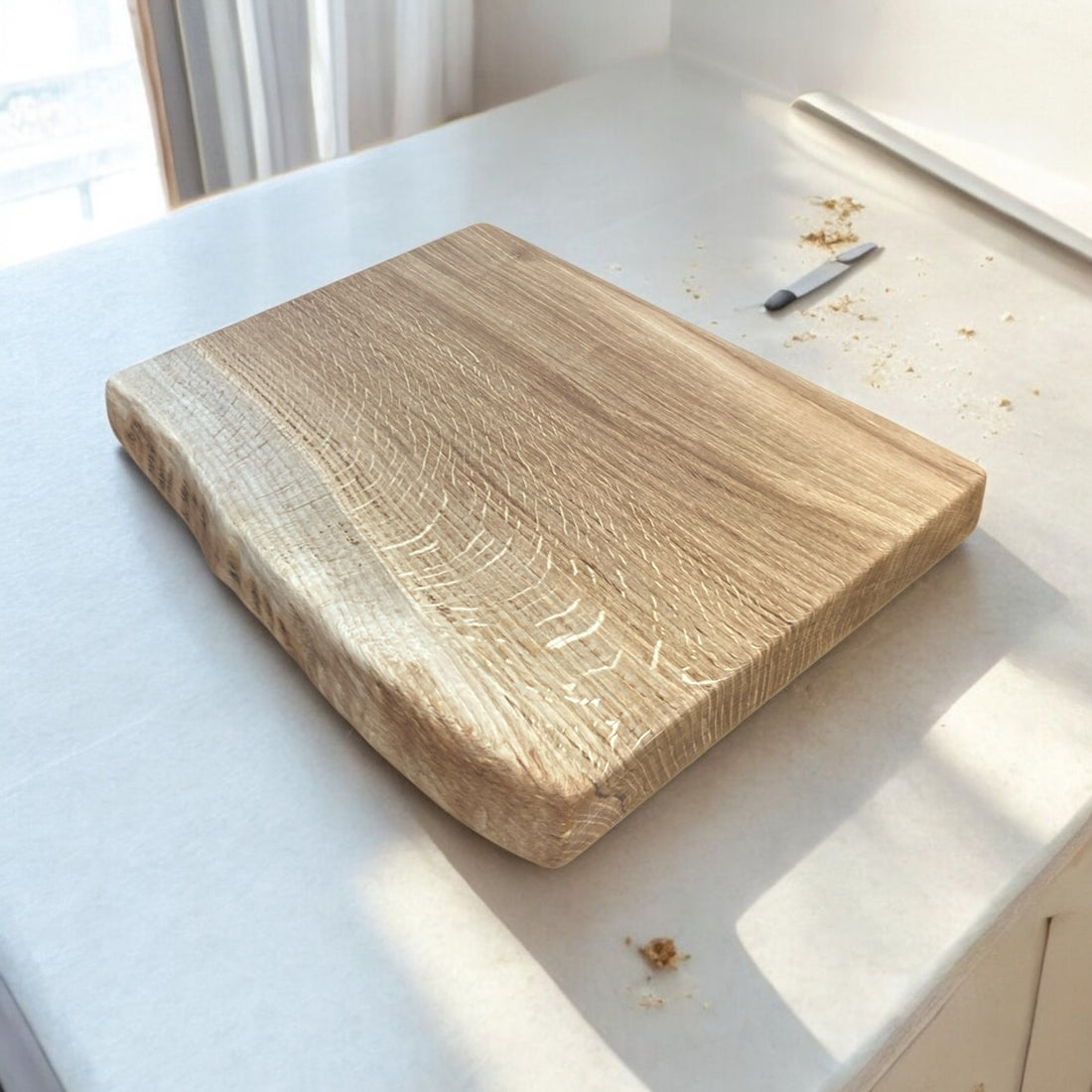 solid oak chopping board live edge
