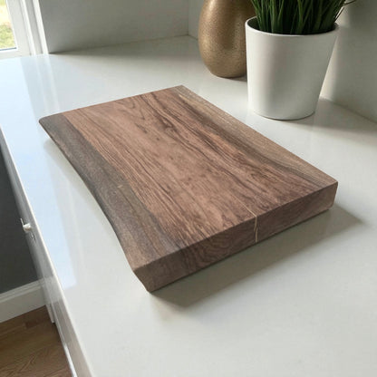 Solid Walnut Slab Chopping Board - Live Edge - James Martin Style