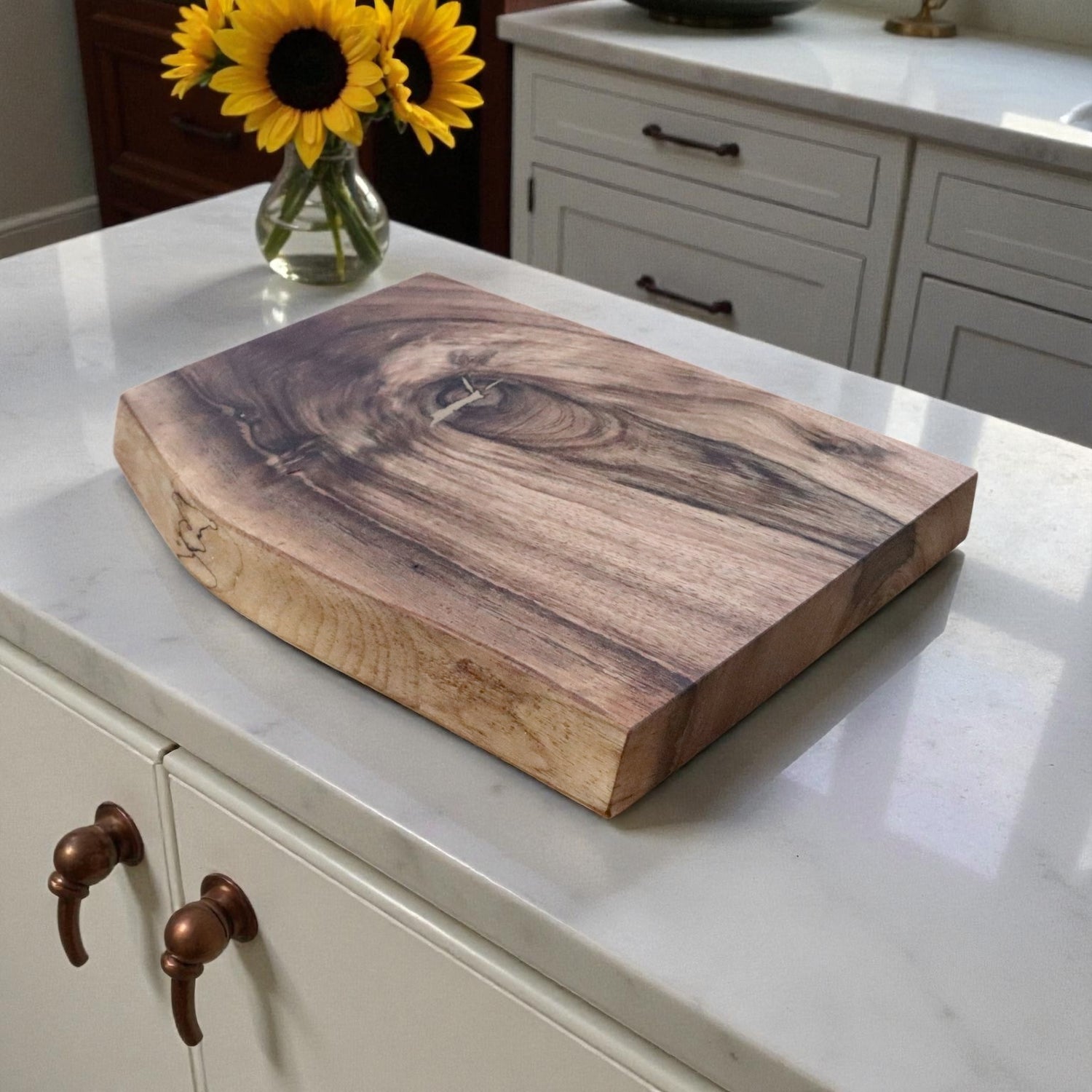 Solid Walnut Slab Chopping Board - Live Edge - James Martin Style