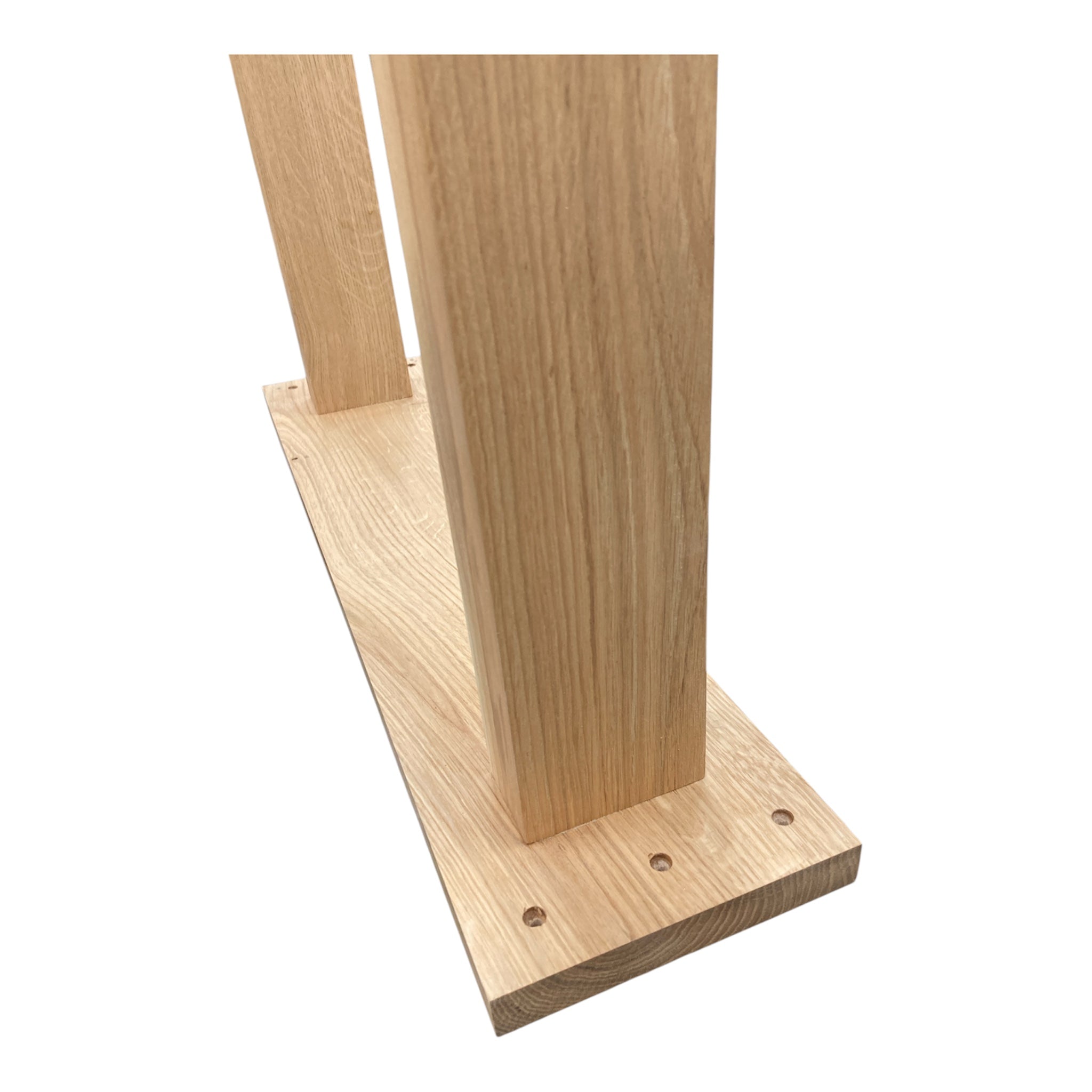 Chunky Solid Oak Square Desk &amp; Table Legs 55cm Wide