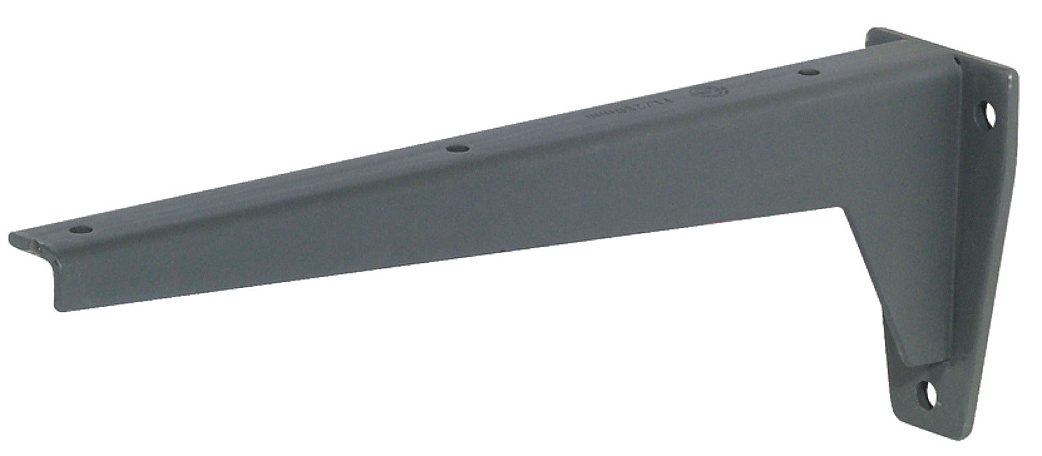 Gray metal bracket on a white background